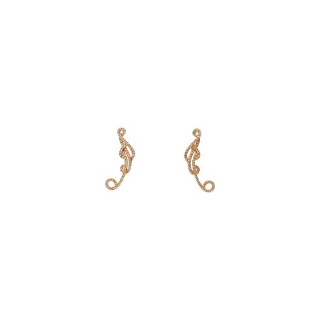 Boucles d'oreilles Isabelle Barrier en or rose et diamants naturels